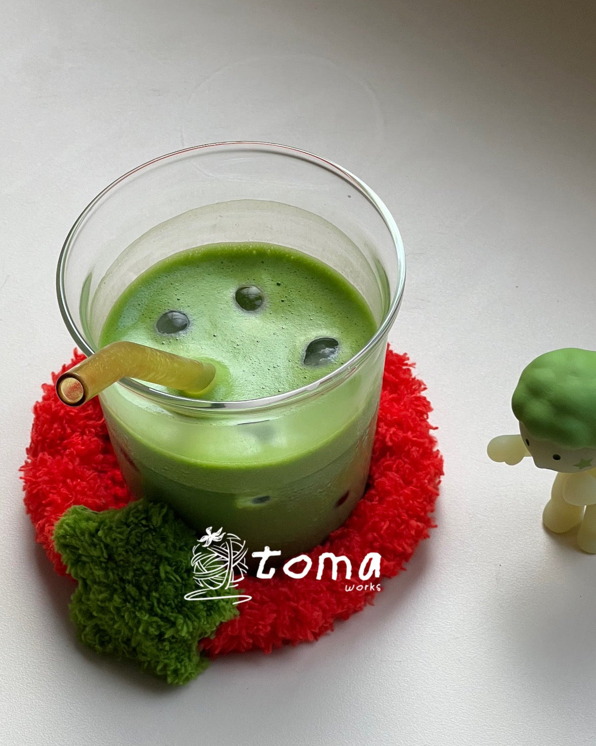 Mr. Fluffy Tomato — hand-made coaster & trinket dish