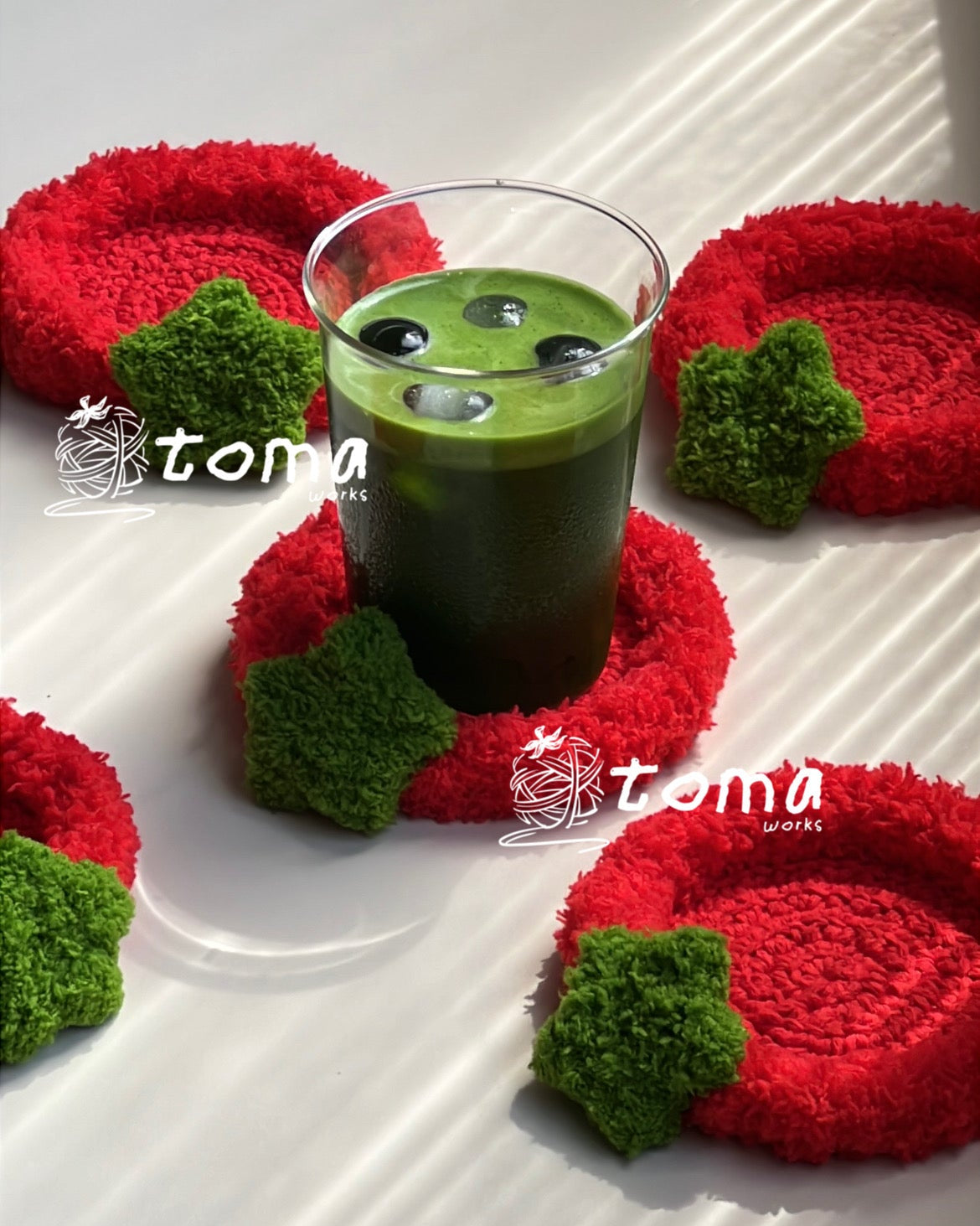 Mr. Fluffy Tomato — hand-made coaster & trinket dish